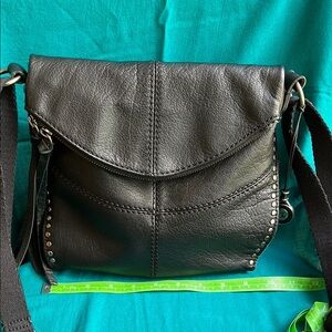 The Sak Black Leather Crossbody Bag